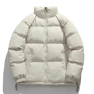 DENEZE SPORTS Manteau d'hiver épais à capuche coupe-vent à col montant à motif camouflage vert clair pour homme - Product Image 3
