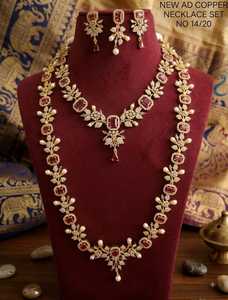 New Ad Stainless Steel Gold Plated Crystal Rhinestone Flower Design Wedding Jewelry Women's Classic Style Latest Designed <b>Set</b> - Product Image 6