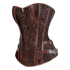 Corset en cuir véritable au design élégant marron, matériau de qualité supérieure, fabriqué en cuir, disponible en différentes tailles, corsets pour femmes, OEM - Product Image 6