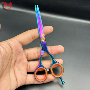 Ciseaux de coiffure professionnels en acier inoxydable, lame tranchante, manche court, pour droitiers - Product Image 1