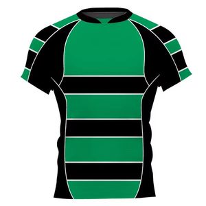 Custom Team Logo Men's Rugby Jersey Full Set Digital <b>Print</b> 100% Polyester Solid Sportswear School Professional Rugby Use - Product Image 6