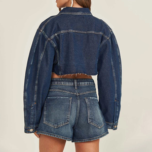 Ensembles de shorts en jean pour femmes, bonne qualité, 100% coton, respirant, streetwear, été, prix bas, stock d'usine, ensembles décontractés - Product Image 2