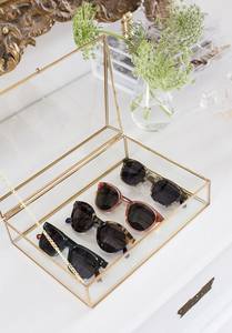 Boîte de rangement en métal noir et verre avec cadre métallique pour organiser les bijoux et une utilisation décorative, boîte en verre personnalisée - Product Image 5