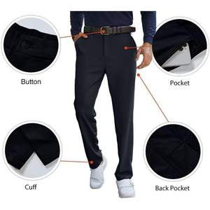 2025 pantalons habillés extensibles imprimés pour hommes, pantalons décontractés de golf et de voyage avec poches pratiques - Product Image 4