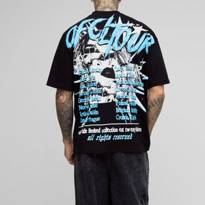 T-shirt long pour homme personnalisé, 100% coton de haute qualité, respirant, col rond, manches courtes, imprimé graphique tendance pour un look décontracté - Product Image 3