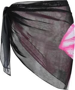 Women's Floral Print Beach Cover Up Sheer Chiffon <b>Bikini</b> <b>Sarong</b> Wrap Skirt - Product Image 2