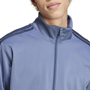 Conjunto Deportivo de 2 Piezas para Hombre, Azul Grisáceo, Chaqueta con Cierre y Cuello Camisero, Pantalones Deportivos con Cordón Ajustable, Estilo Casual - Product Image 3