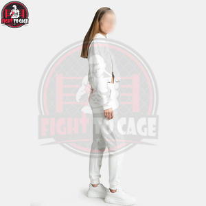 Conjunto Deportivo para Mujer, Estilo Zip en Color Blanco, Top Corto de Manga Larga, Producto Más Vendido, Top Corto y Pantalones Deportivos - Product Image 2