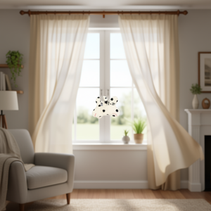 Ornamento Decorativo a Forma di Gatto Ilan 5x6cm, Decorazione in Peluche per Tende - Product Image 2