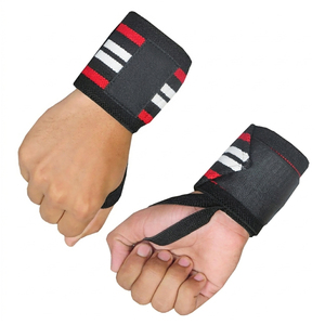 With Own Logo Strong Support for Weightlifting Adjustable Wrist Straps Reinforced Thumb Loop Good Supplier Newest Wrist <b>Wraps</b> - Product Image 1