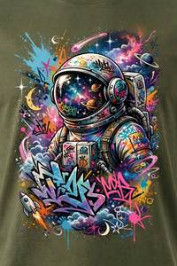 T-shirt à manches courtes pour homme, vert olive, col rond, style streetwear, tissu respirant en polyester/coton - Product Image 6