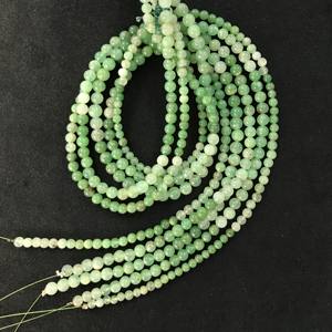 Cuentas Redondas Lisas de Crisoprasa 100% Naturales, Certificadas por IGI, Grado AA, de 4mm-6mm, Color Verde Piedra, Fire Vivaaz Gems Jaipur - Product Image 6