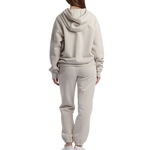 Custom Logo <b>Women</b> <b>Fleece</b> Pullover Hoodie and Pants 2 Piece Set Oversized <b>Jogger</b> Sweatshirt Tracksuit for <b>Women</b> - Product Image 6
