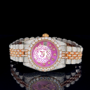 Montre unisexe de qualité supérieure en acier inoxydable de luxe avec mouvement mécanique ETA en moissanite, résistante à l'eau 3BAR, pour hommes et femmes - Product Image 1