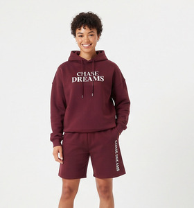 <b>Women</b>’s Loose FIt Sweat <b>Short</b> Set Cotton Fleece Printed Oversize Jogger Set Casual Sportswear <b>Gym</b> Workout Two Piece Sweat <b>Short</b> - Product Image 2