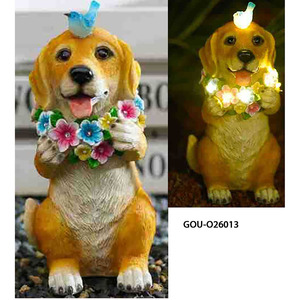 ของตกแต่งสวนหน้าบ้าน โคมไฟโซลาร์รูปสุนัขสำหรับสวน - Product Image 4