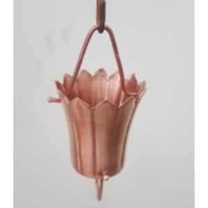 Chaîne de pluie décorative en cuivre pour seau suspendu, style simple, jardin extérieur - Product Image 1