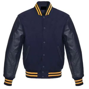 College Baseball Team <b>Jacket</b> 100% Cotton Wool-Lined Slim Fit Winter Style <b>Sheepskin</b> Trim Breathable for College Students - Product Image 4