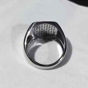 Anillo de banda ancha con diamante de moissanita negra de corte redondo para hombre, plata 925 original con pavé, joyería fina, regalo sorpresa para pareja - Product Image 6