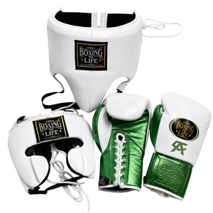 Premium Quality Leather Latest Custom Made No <b>Boxing</b> No Life <b>Boxing</b> <b>Set</b> Professional Adults Martial Arts Head Guard Groin Guard - Product Image 2