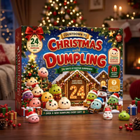 Calendrier de l'Avent Squishy de Noël 2026, Calendrier de compte à rebours sensoriel avec surprises pour adultes, Cadeau et Faveur de Fête de Noël