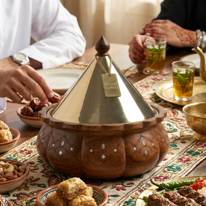 Modern Wooden Casserole <b>Set</b> with Conical Lid Mother Pearl Inlay Food Warmer <b>Buffet</b> <b>set</b> <b>Chafing</b> <b>Dish</b> Wholesale Hotpot <b>Set</b> Luxury - Product Image 5