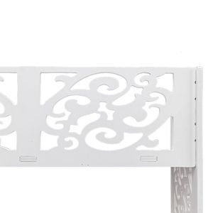 Scarpiera Moderna in Legno Bianco Stile Rustico a Quattro Ripiani Intagliata con Scaffalatura Regolabile per Casa o Palestra - Product Image 5