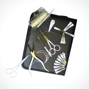 Pince à micro-anneaux en acier inoxydable pour extensions de cheveux avec aiguille de traction et logo personnalisé pour usage commercial - Product Image 5