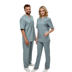 Tenues d'infirmiers élégantes VN FACTORY, ensembles de blouses médicales pour hommes, vêtements d'hôpital pour médecins/infirmières, fabrication FMF, faible quantité minimum de commande. - Product Image 6