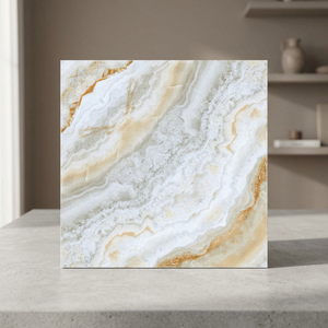 Baldosas de Porcelana Brillante con Efecto Madera, Resistentes al Ácido y Antideslizantes, 60x60cm, Acabado Moderno para Interiores Elegantes - Product Image 1