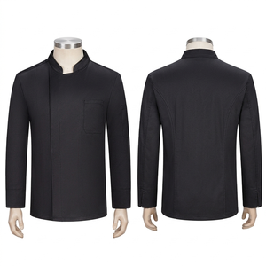 Uniforme de chef pour homme, mélange coton et polyester, blanche, veste de cuisine, broderie personnalisée, logo, uniformes de restaurant - Product Image 6