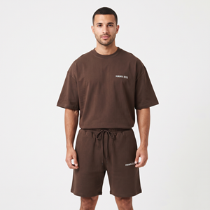 Casual Polo Shirts Sets Cotton Polyester <b>Pullover</b> <b>Mens</b> Custom LOGO Tracksuit <b>Men's</b> T Shirt and Short Set With Zipper - Product Image 1