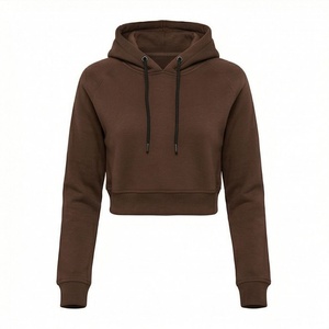 Custom Womens Poly Cotton Fleece Pullover <b>Y2K</b> Puff Print Embroidery Cropped Hoodie Sweatshirt Premium Apparel Fashion - Product Image 1