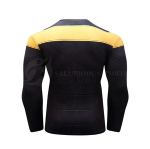 High Quality Eco-Friendly Quick Dry Full Sleeve MMA Rash Guards Men Customizable Options Breathable Polyester/Nylon Customized - Product Image 2