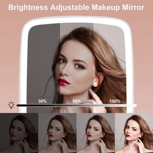 Espejo de Maquillaje LED de 5.98x8.62 Pulgadas, Espejo de Vanidad Pequeño con 3 Colores de Luz, Pantalla Táctil y Brillo Ajustable para EE. UU. - Product Image 2