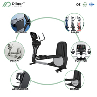 Appareil de cardio-training elliptique avancé avec support pour tablette et haut-parleurs, Cross-trainer interactif intelligent pour la maison pour adultes