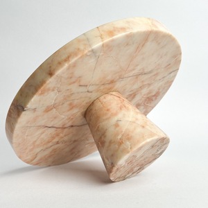 Support à gâteau rond en marbre naturel avec couvercle en verre transparent pour comptoir de cuisine et fêtes - Product Image 4
