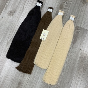 Vente chaude Haute Qualité Remy Extensions Cuticule Aligné Blonde Foncé Naturel Droit En Vrac Humain Usine Directe Blanchiment Du Corps - Product Image 2