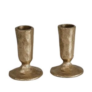 Support à bougies double en fer, style élégant, finition thermolaquée, pour décoration, centre de table pour la salle à manger - Product Image 2