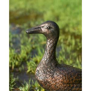 Metal Crafts Garden Decorative Bronze Duck Sculpture Farmhouse Decor Ornament Metal Antique Duck <b>Figure</b> Factory Price - Product Image 2