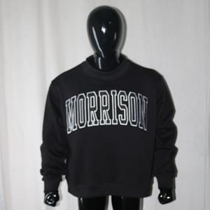 Sudadera MORRISON con cuello simulado, 450 GSM, nombre personalizado, bordado en aplique, corte holgado, 100% algodón, felpa francesa. - Product Image 5