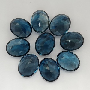 Topacio Azul de Londres de Alta Calidad, Corte Ovalado, Facetado, Piedra Preciosa Suelta para Diseño de Joyería DIY - Product Image 4