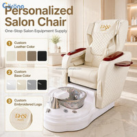 Fauteuil de pédicure professionnel électrique avec dossier réglable, bain de pieds sans tuyauterie, jets de remous, luxe, pour salon de manucure et spa
