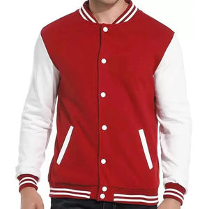 Plain Embroidered Solid Vintage Letterman Bomber <b>Jacket</b> for Men Custom Logo Custom Multi Color OEM Wholesale - Product Image 1