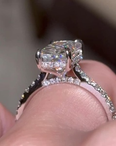4.5 Carat VVS Diamond Classic Engagement <b>Ring</b> for Women | Hidden Halo Oval <b>Solitaire</b> Wedding Anniversary <b>Ring</b> | Luxury Gold - Product Image 5