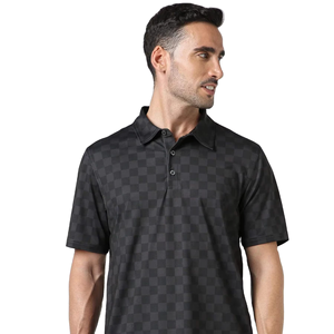 Chemise décontractée pour homme à manches courtes avec logo personnalisé imprimé numériquement sur le devant, anti-plis, avec poche, en tissu tricoté 100% coton, OEM - Product Image 1