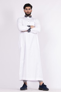 <b>Mens</b> Long Sleeve Muslim Juba Breathable Material Elegant Modest Clothing Style <b>Mens</b> Traditional Robe Islamic <b>Thobe</b> Full Length - Product Image 3