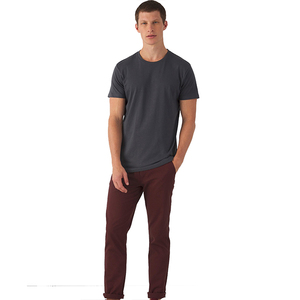 T-shirt à manches courtes pour homme, à blocs de couleur géométriques, col rond, coupe ajustée, sportif, tricoté, respirant, noir, jaune, blanc - Product Image 4