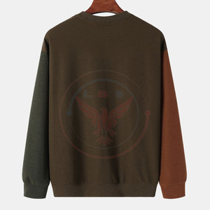 Sweat-shirts décontractés d'hiver pour hommes en coton mélangé de couleur unie avec logo personnalisé, tissu polaire léger, prix abordable - Product Image 2