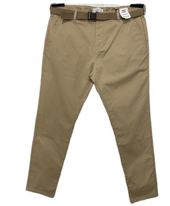 กางเกงขายาวเล่นกอล์ฟของผู้ชายรัดรูปปรับแต่งได้ยืดได้ผ้าเรียบด้านหน้าตรงป้องกันการยับดั้งเดิมขายดีขนาดใหญ่พิเศษ - Product Image 1